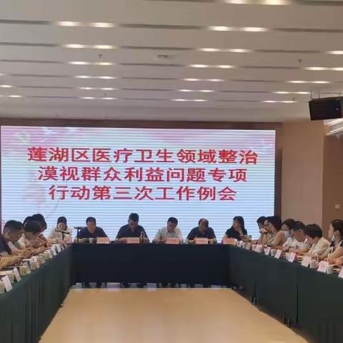 莲湖区医疗卫生领域整治漠视群众利益问题专项行动工作领导小组召开第三次工作例会