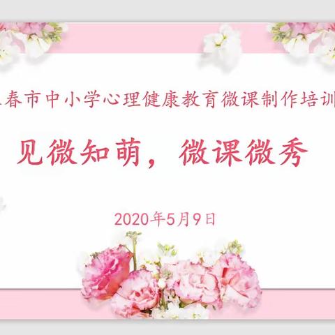 心理教研展新风 ，不负春光齐耕耘 ——记二道区中小学心理教师参加长春市中小学心理健康教育微课制作培训