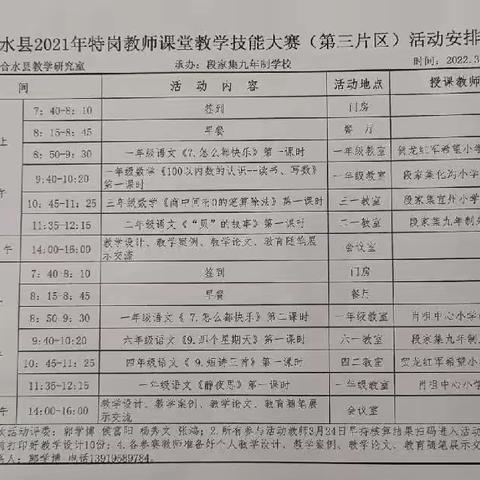 落实“双减”优课堂 听课赛课促成长——2021特岗教师课堂技能大赛第三片区赛课活动