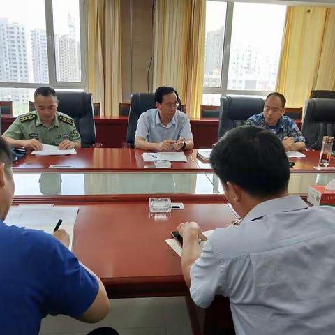 7月8日下午，副区长、公安分局局长李洪淼同志组织召开民兵训练基地建设协调会议
