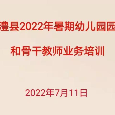 【专家引领强技能，且行且思同提升】——2022年暑期幼儿园园长和骨干教师业务培训