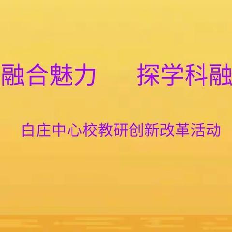 指导促前行 润物细无声 ——市教研室莅临白庄中心校“学科融合”课改活动进行指导