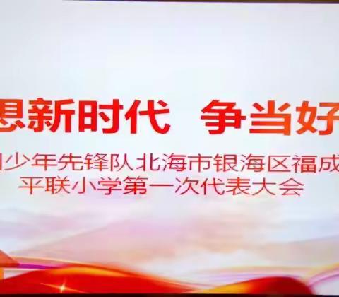 热烈庆祝中国少年先锋队北海市银海区福成镇平联小学第一次代表大会暨少工委成立大会胜利召开!
