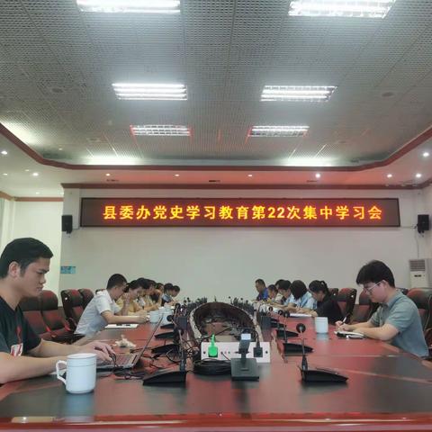 凝心聚力学党史 砥砺前行强党性—县委办召开党史学习教育第22次集中学习会