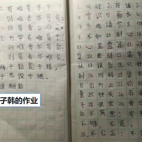 10月25日周日 一校 初一年级作业欣赏