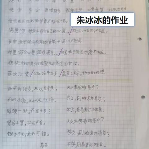 周日 初一年级公开课作业欣赏