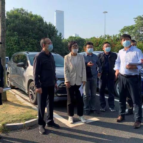 市城市管理和综合执法局一级调研员周瑶伟到深圳湾公园调研望海路快速化改造工程占用绿地情况