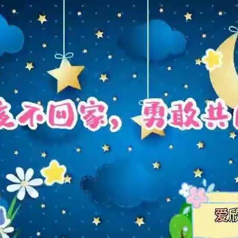 爱欣大二班“ 今夜不回家，我们共成长”活动