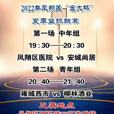 凤翔区2022年“宏大杯”夏季篮球联赛 区医院vs安城尚居视频