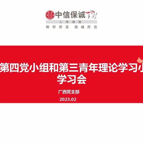 广西党支部第四党小组及分公司第三青年理论学习小组召开2月集中学习会