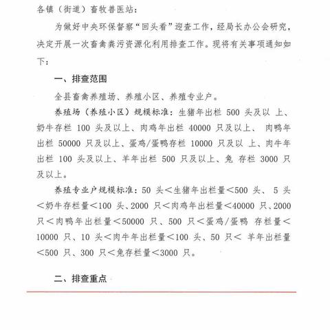 韩庙畜牧兽医站开展畜牧安全生产排查、畜禽粪污资源化利用排查及畜禽养殖场备案工作。