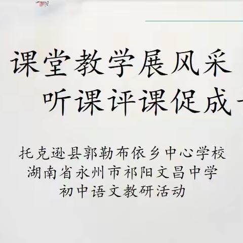 课堂教学展风采   听课评课促成长——托克逊县郭勒布依乡中心学校与湖南永州祁阳文昌中学开展教研活动