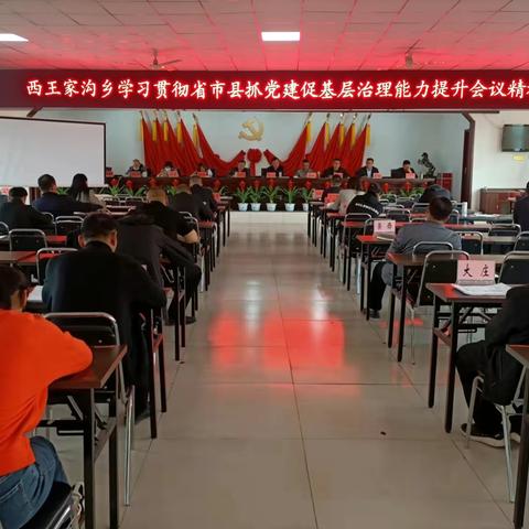 西王家沟乡学习贯彻抓党建促基层治理能力提升会议精神暨培训会