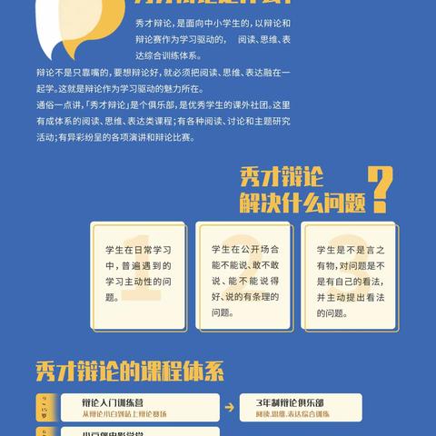 小豆伴秀才辩论周末班招生啦！限额12名！名额不多，赶快报名吧！