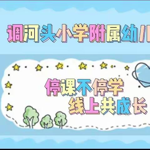 家园共育，静待花开——调河头小学附属幼儿园中班线上教育活动