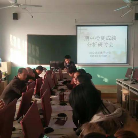 杨安镇王寨子小学期中考试分析研讨会