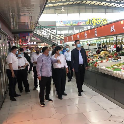 迎接固安县参观考察市场创卫工作