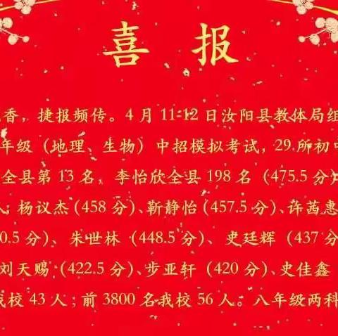 【兰馨靳中】不负光阴，砥砺前行——汝阳县靳村乡初级中学2021-2022学年第二学期汝阳县学科素养检测总结表彰大会