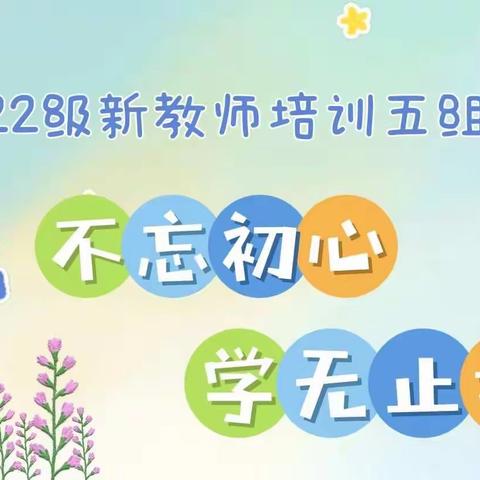 教师培训共成长  蓄势待发新征程——2022新教师培训五组