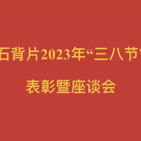 “创优争先庆三八，巾帼英雄半边天”——石背片2023年“三八节”表彰暨座谈会