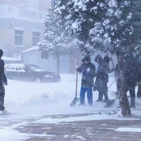 “暴雪之中皆温情”  北票市体育中学师生总动员