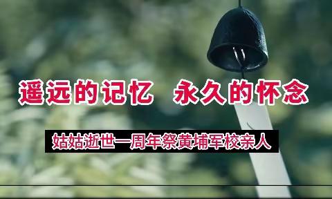 姑姑逝世周年纪念