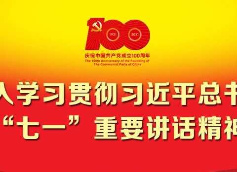 第四党小组学习《习近平总书记在庆祝中国共产党成立100周年大会上的重要讲话精神》