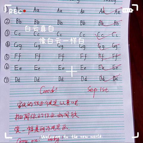 王敏学校三年级第一周优秀作业