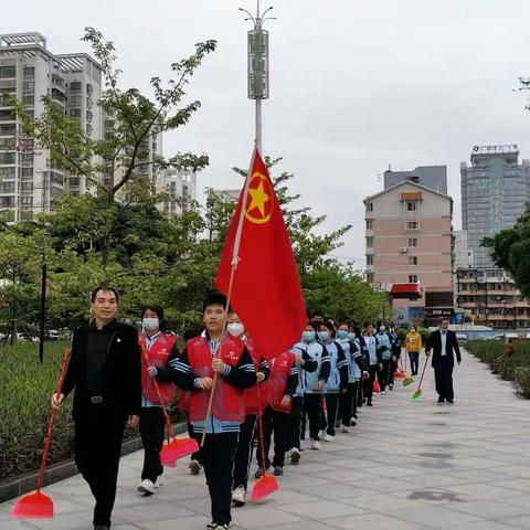 学雷锋进社区 创城志愿我先行——南宁市友爱南路学校学雷锋志愿服务活动