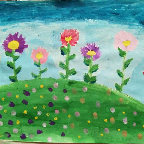 少儿美术大班 水粉画