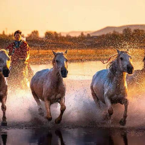 行摄坝上红色军马场将军泡子