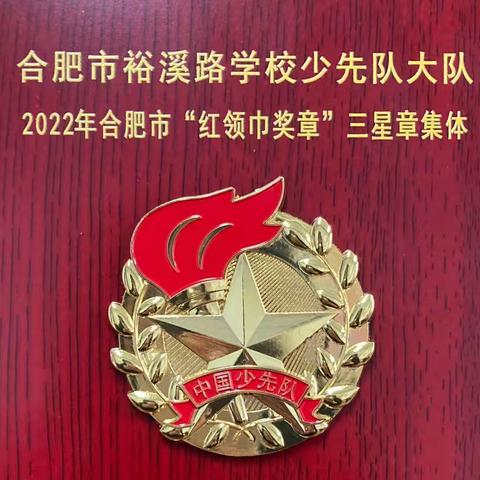 合肥市裕溪路学校少先大队及优秀少先队员荣获合肥市2022年度“红领巾奖章”三星章