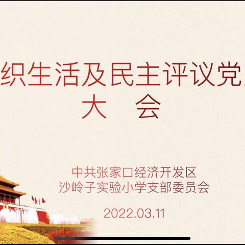 【创文明校 建文明城】沙岭子实验小学党支部召开组织生活会和民主评议党员大会