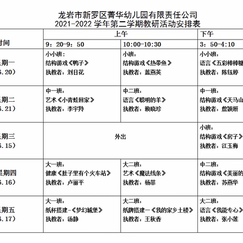 “以研促教、共同成长”——菁华幼儿园教研活动