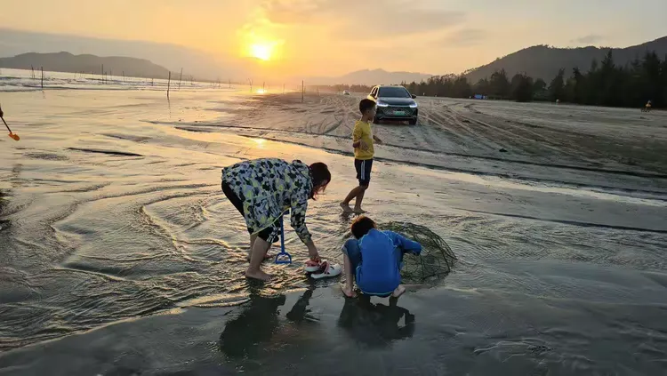 海边露营之拖鞋抓鱼