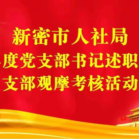 强化党建考核      提升支部质量——新密市人社局开展2019年度支部书记述职评议和支部观摩考核活动