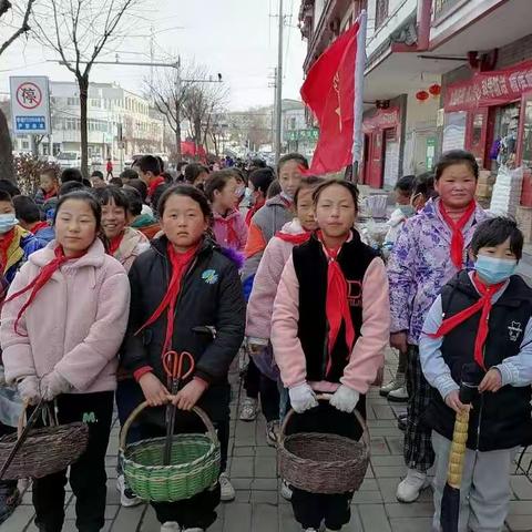 “创城在行动，清洁伴我行”——华亭市西华镇中心小学四年级中队主题活动