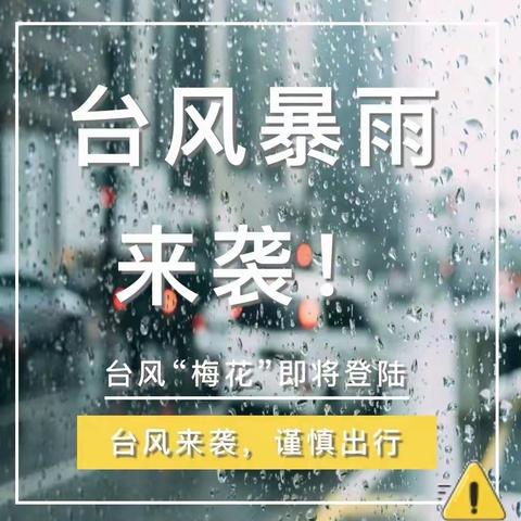 台风“梅花”来袭——长江镇车马湖幼儿园防台预警温馨提示