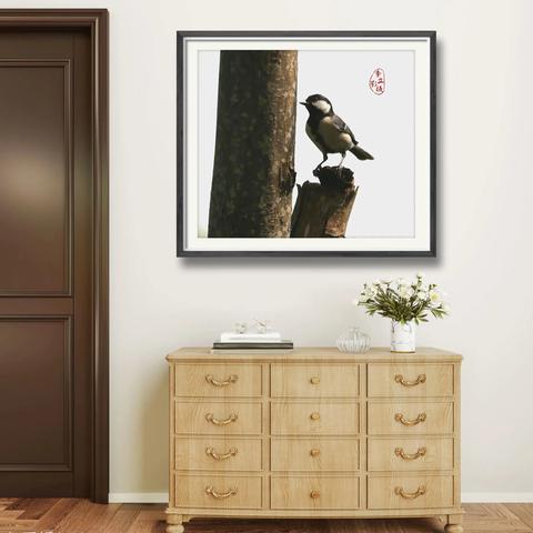 室内墙上的花鸟图（照片）……