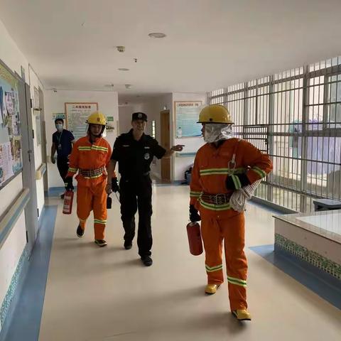 省平山医院开展消防跑点及医护人员火灾处置流程培训