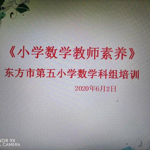 学习《小学数学教师学科素养》——五小数学组教研活动