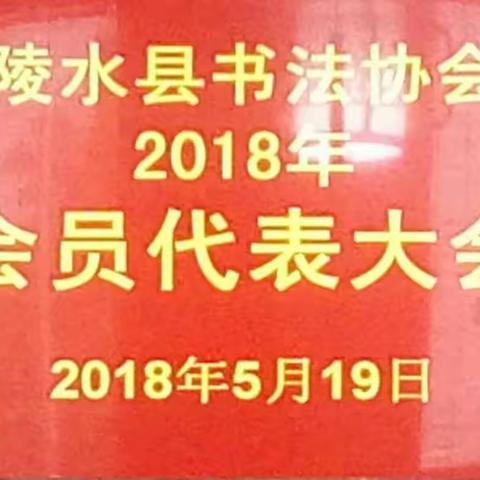 陵水县书法协会2018年会员代表大会