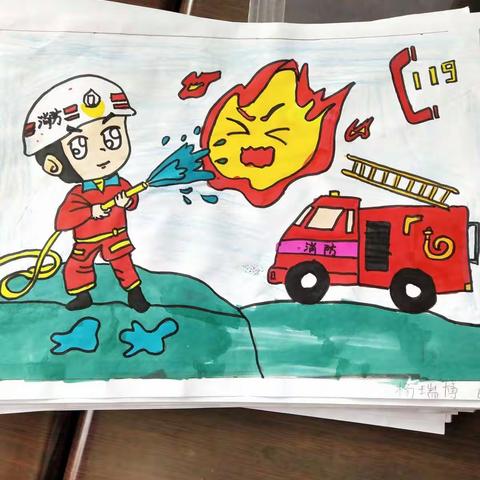 祁县四小65班宝贝们创作于“第26个全国中小学生安全教育日”