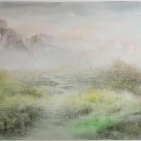 杨添水彩画作品