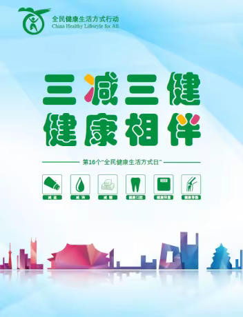 "三减三健"健康相伴——全民健康生活方式宣传月来啦！