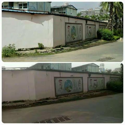 回复创卫市容环境组检查龙华区山高小学周边市容环境卫生整改情况