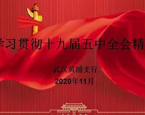 【黄浦支行】黄浦支行团委组织青年员工学习党的十九届五中全会精神