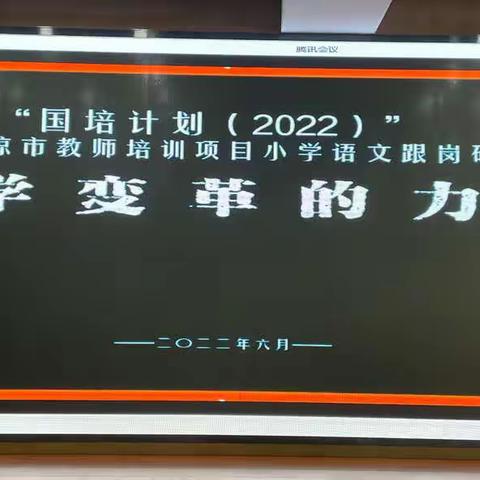 理论实践相交融 思维碰撞促成长 ——“国培计划（2021）”平凉市小学语文骨干教师能力提升培训项目