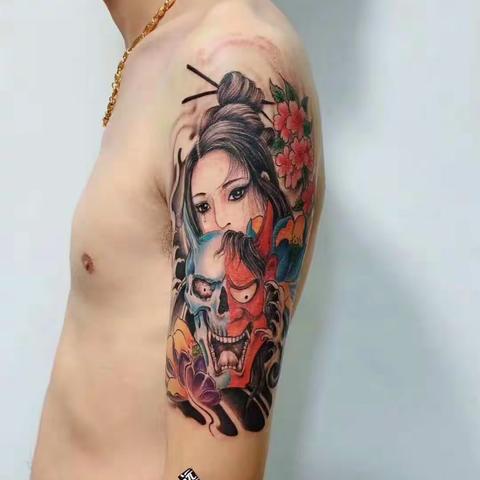 皮肤上的艺术纹身竟然可以这么酷。远航刺青