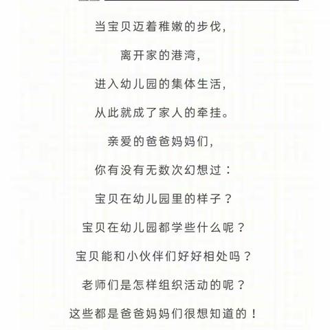 快乐体验、相伴成长 ——双照第一中心幼儿园小班组家长半日开放活动